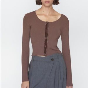 Zara Brown Button Up